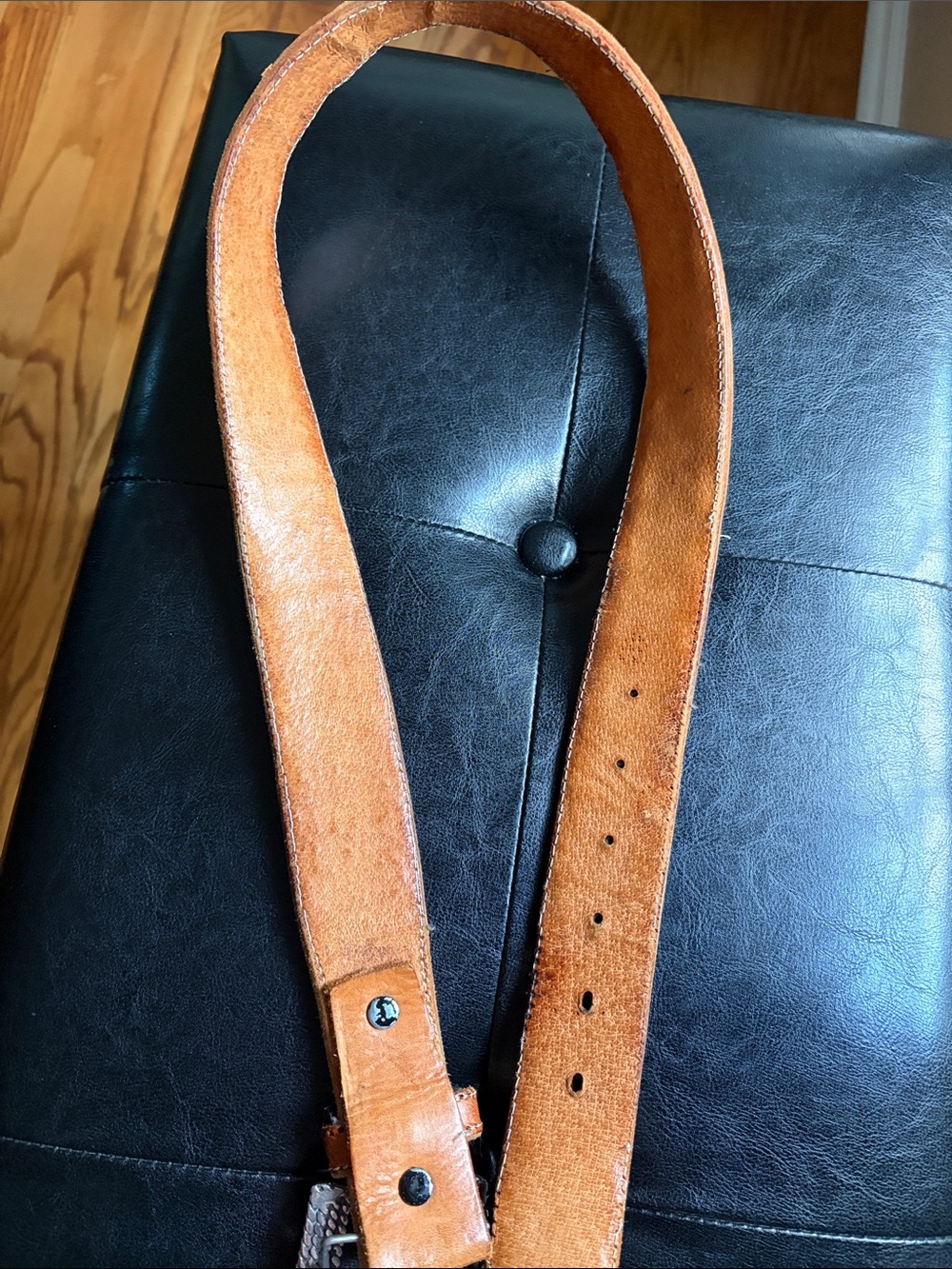 Mexican Cinto Charro Piteado/Embroidered Genuine Leather Belt. Size:34 - Picture 3 of 6